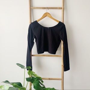American Apparel Black Spandex Cotton Long Sleeve